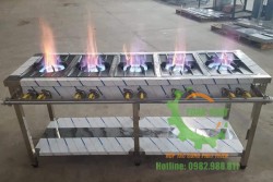 Bếp hầm 5 họng đốt 2 vanh lửa