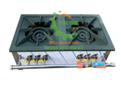 Bếp hầm đôi 2 họng đốt 3 vanh lửa