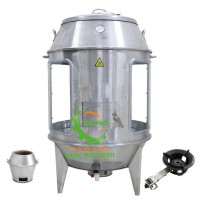 Lò quay vịt kính phi 80 sử dụng than, gas