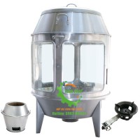 Lò quay vịt kính phi 90 dùng than, gas