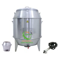 Lò quay vịt  inox phi 80 sử dụng than, gas