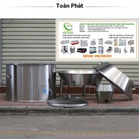 Lò quay vịt  inox phi 80 sử dụng than, gas