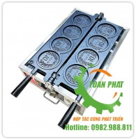 Máy làm bánh đồng xu dùng điện 4 khuôn
