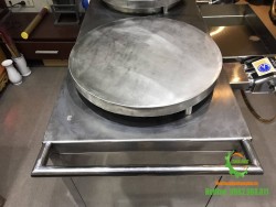 Máy làm bánh crepe đôi dùng gas ( mặt bếp chụp)
