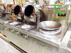 Máy rang cơm xào rau điện từ đơn