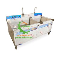 Máy rửa bát sóng siêu âm chậu đôi 45 bộ