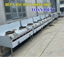 Bếp á bầu đất 2 họng đốt và 1 hốc nước