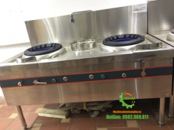 Bếp Á bầu gang 2 họng đốt và 1 hốc nước