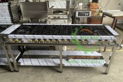Bếp hầm 2 họng đốt to 10 họng đốt nhỏ kiểu Hàn Quốc