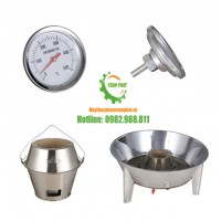 Lò quay vịt  inox phi 80 sử dụng than, gas