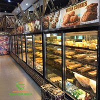 Tủ trưng bày bánh ngọt dạng đứng 4 tầng
