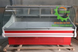 Tủ mát trưng bày thịt cá kính cong cửa sau