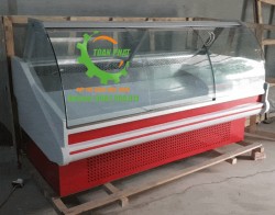 Tủ mát trưng bày thịt cá kính cong cửa sau