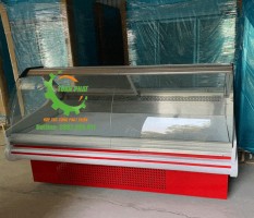 Tủ mát trưng bày thịt cá kính cong cửa sau