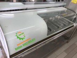 Tủ trưng bày Sushi 1 tầng kính trắng