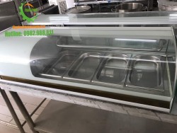 Tủ trưng bày Sushi 1 tầng kính trắng