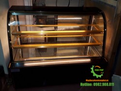 Tủ trưng bày bánh ngọt kính cong 1,5m