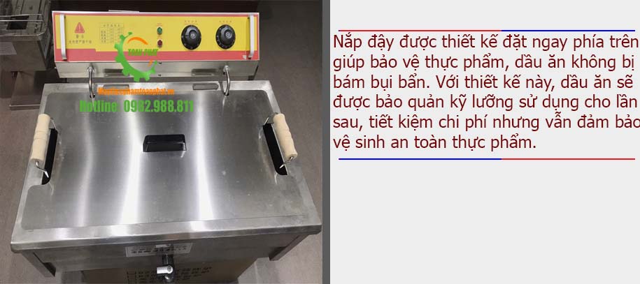 Nắp đậy của bếp chiên dầu