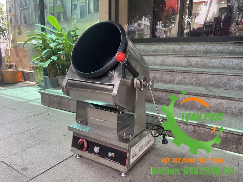 Máy rang cơm, xào rau xào mì, xào miến dùng gas đơn