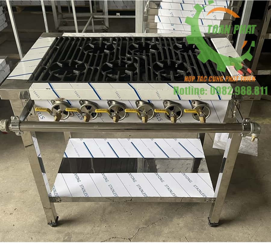 Bếp hầm 6 họng đốt 1 vanh lửa