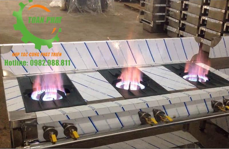 Bếp hầm 3 họng đốt 2 vanh lửa