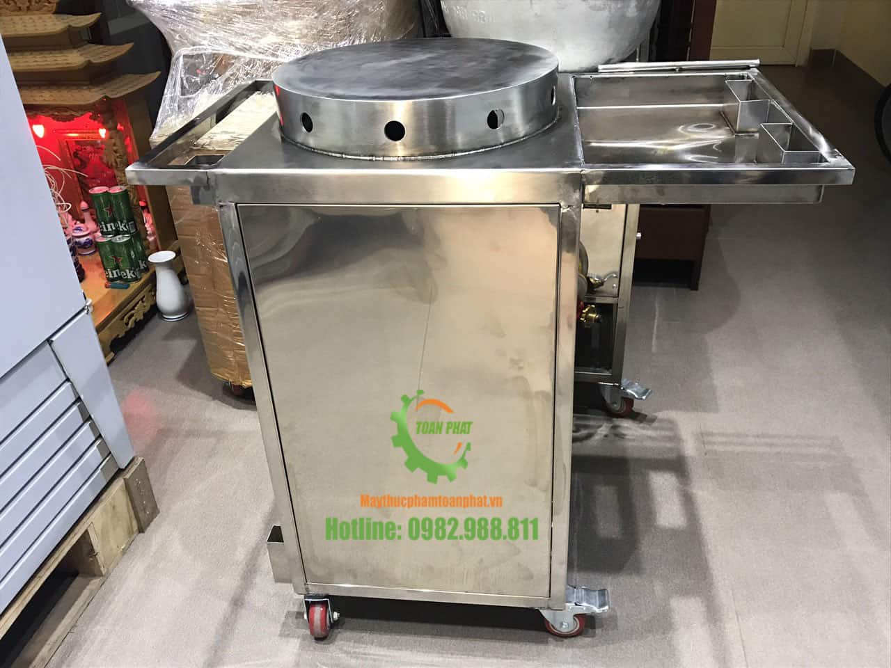 Máy làm bánh Crepe đơn dùng gas