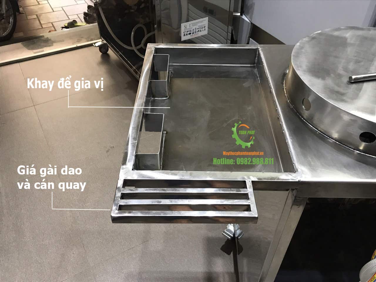 Máy làm bánh Crepe đơn dùng gas