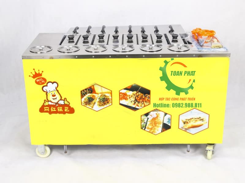 Máy làm cơm cháy kẹp 8 khuôn