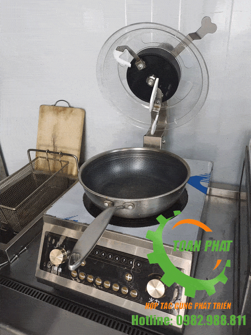 Máy rang cơm, xào rau bằng điện từ