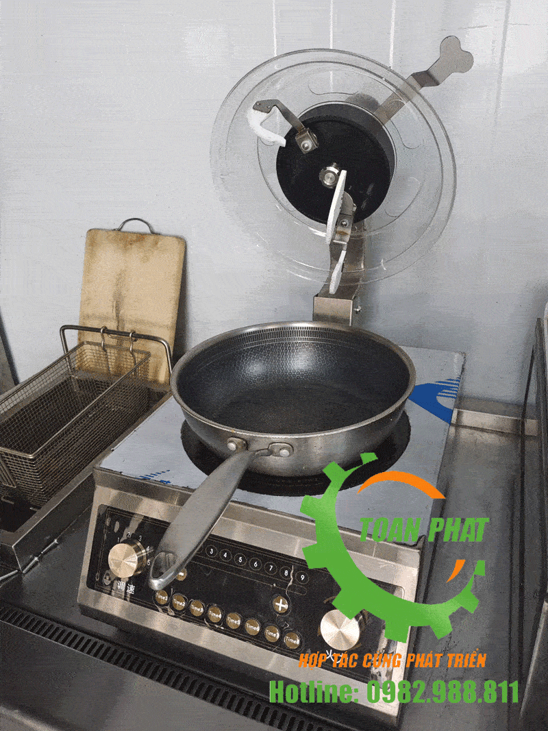 Máy rang cơm, xào rau bằng điện từ
