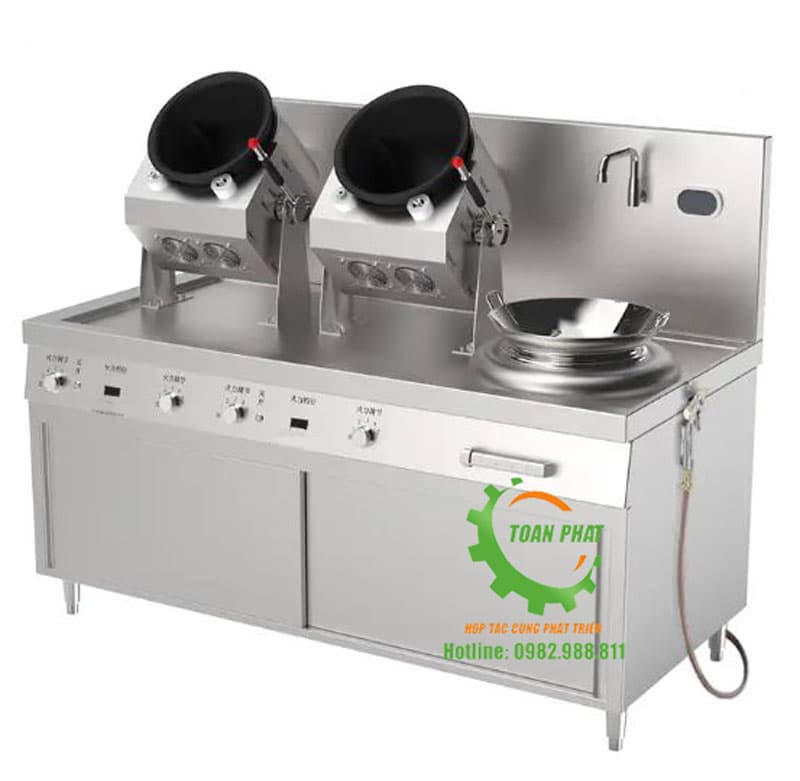 Máy rang cơm xào rau điện từ đôi