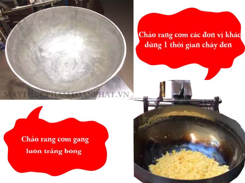Sự khác biệt khi sử dụng chảo rang cơm Toàn Phát