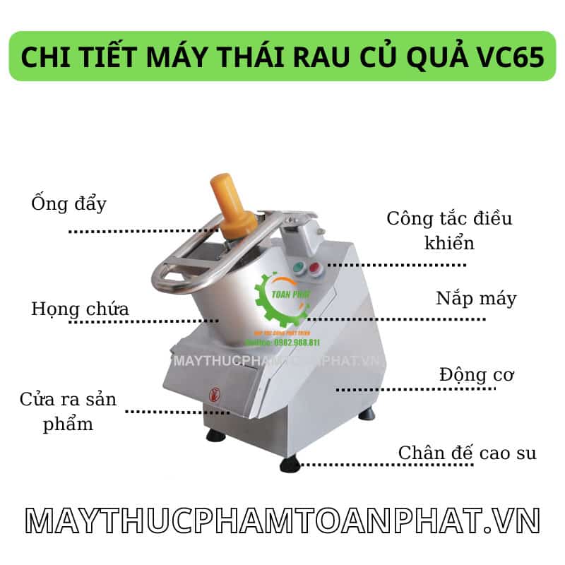 Chi tiết máy thái rau củ quả VC65