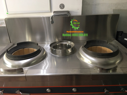 Bếp á bầu đất 2 họng đốt và 1 hốc nước