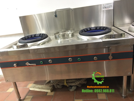 Bếp Á bầu gang 2 họng đốt và 1 hốc nước