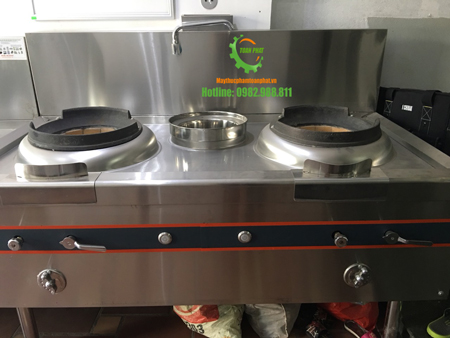 Bếp á bầu đất 2 họng đốt và 1 hốc nước