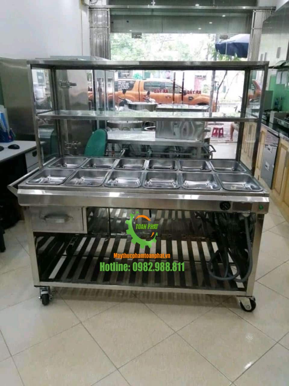 Tủ giữ nóng thức ăn 12 khay
