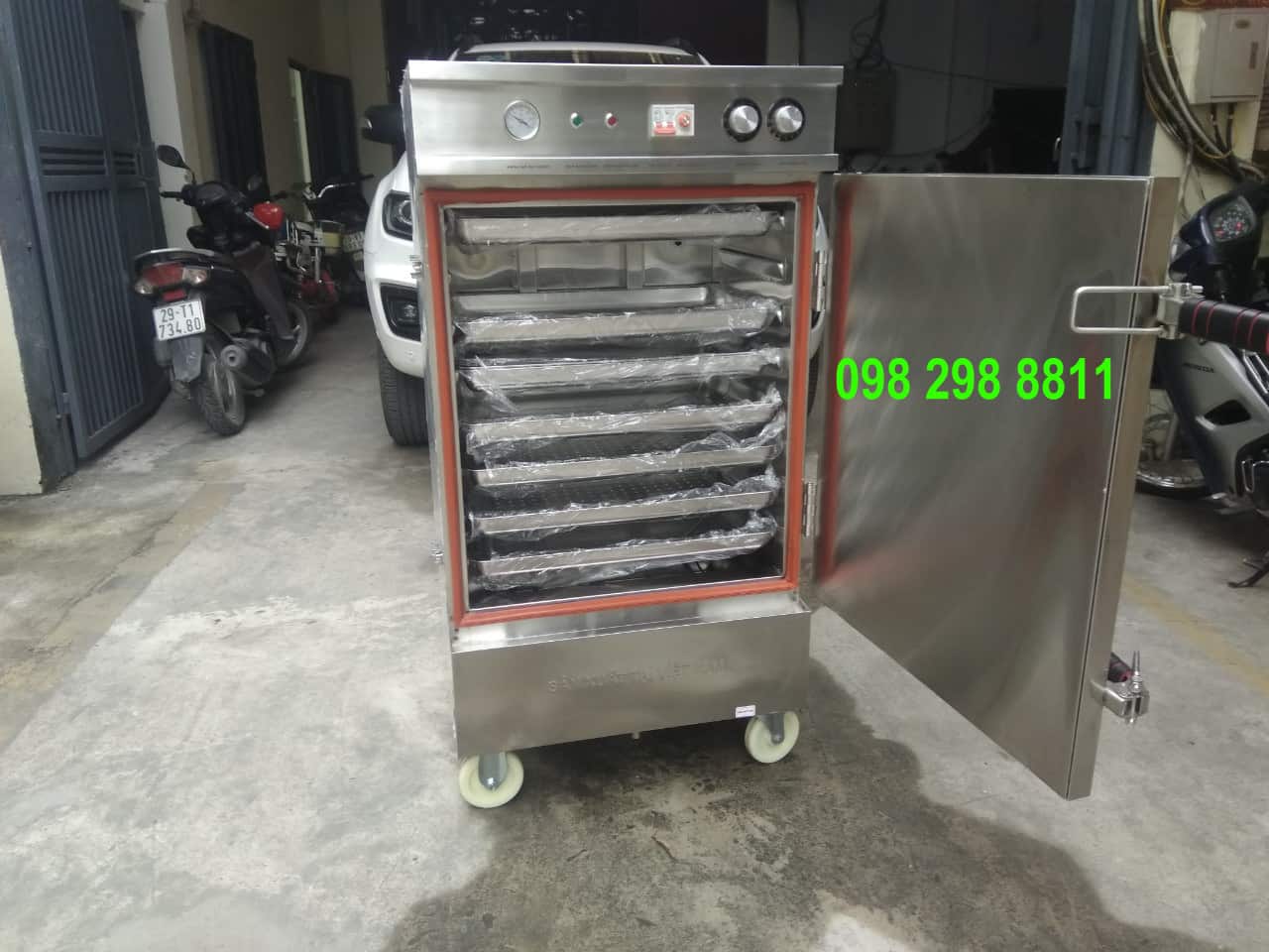 Tủ hấp xúc xích