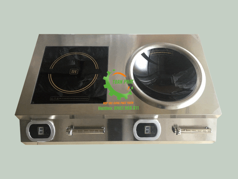 Bếp từ đôi 1 mặt phẳng 1 mặt lõm