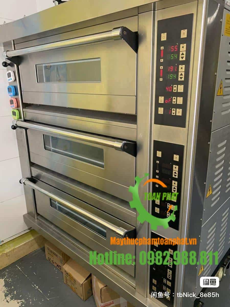 Lò nướng bánh 3 tầng 9 khay điện