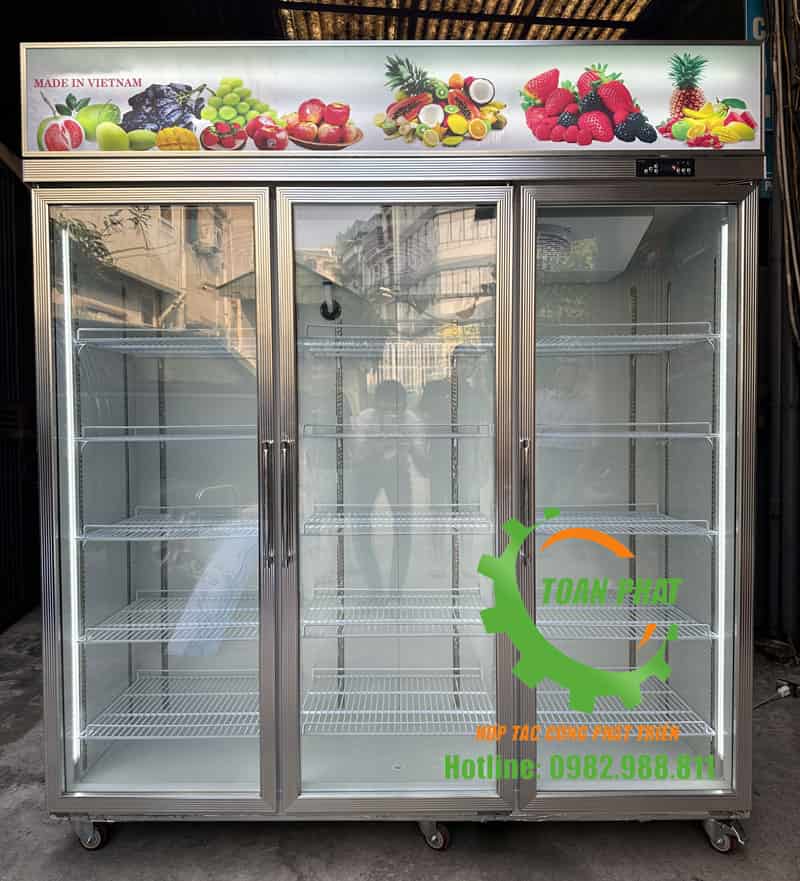 Tủ mát 3 cánh bảo quản hoa tươi