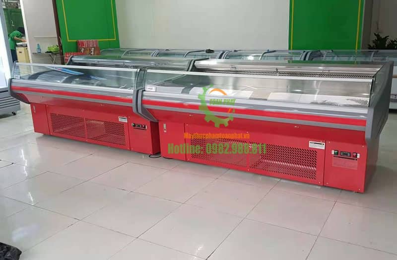 Tủ mát trưng bày bảo quản thịt tươi cửa hở
