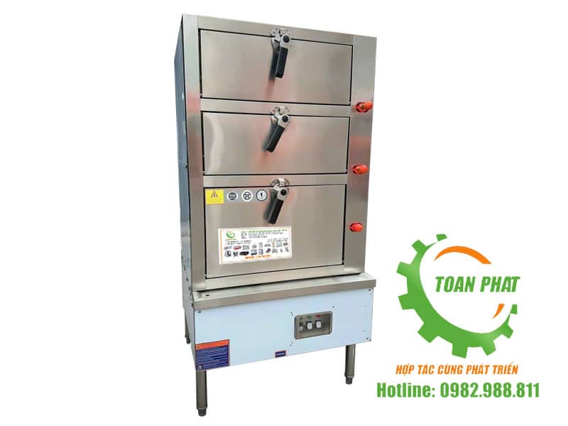Tủ hấp hải sản 3 tầng độc lập dùng điện