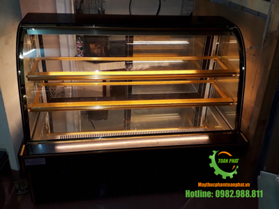 Tủ trưng bày bánh ngọt kính cong 1,5m